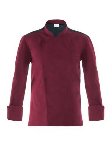 Giacca da Cuoco Bordeaux Raul Slim Manica Lunga - Giblor’s