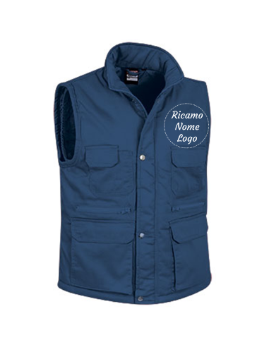 Gilet Imbottito REPORTER con Ricamo Personalizzato