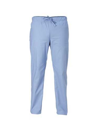 Pantalone Unisex Alan Celeste – Giblors, Coulisse in Vita, 100% Cotone, Slim Fit